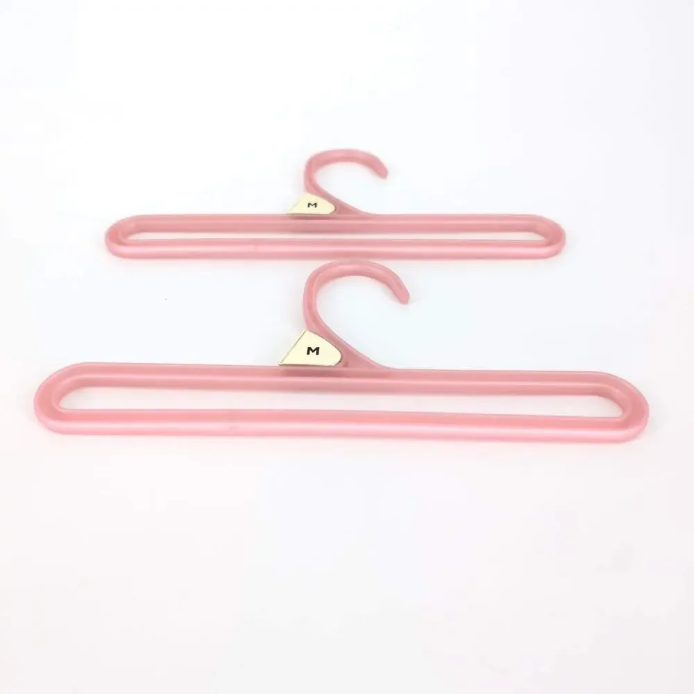 TWO Pink DOG CAT PET Clothing Coat Hangers - Size M - GUC